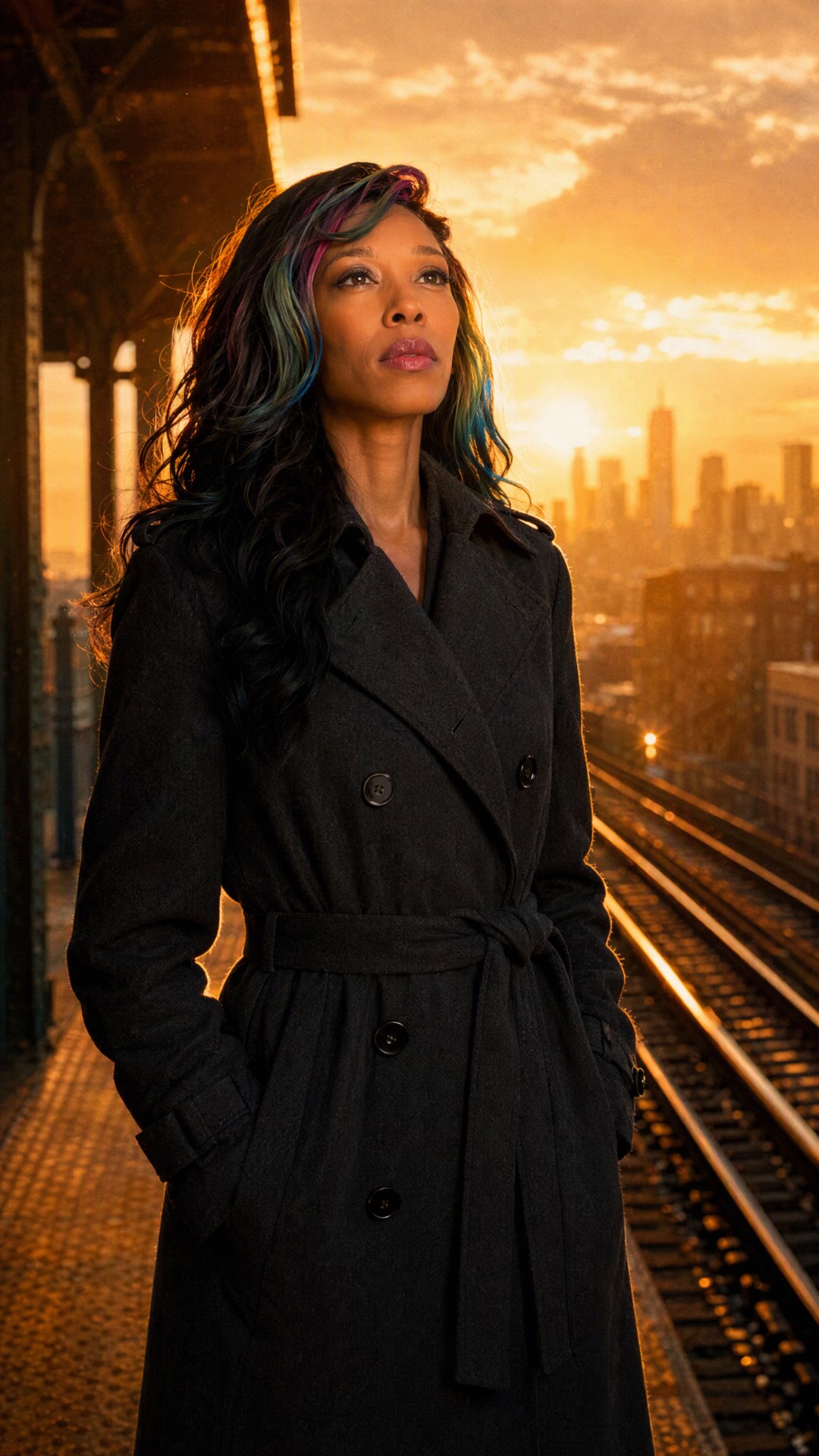 JesRoe against a golden city skyline